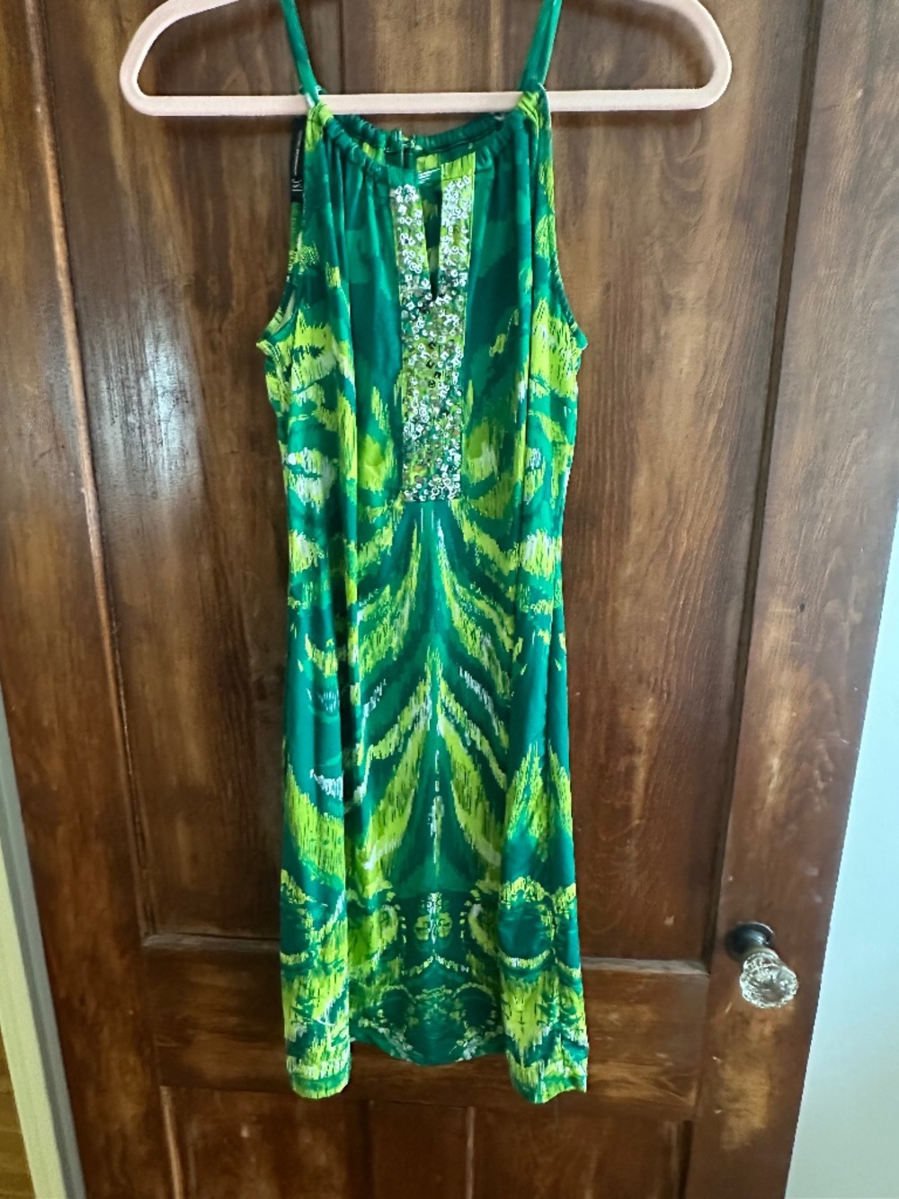 International concepts women’s green midi dress with sparkle  size small